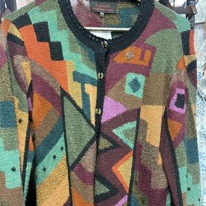 Tabask Handmade in Peru Aztec cashmere maxi sweater